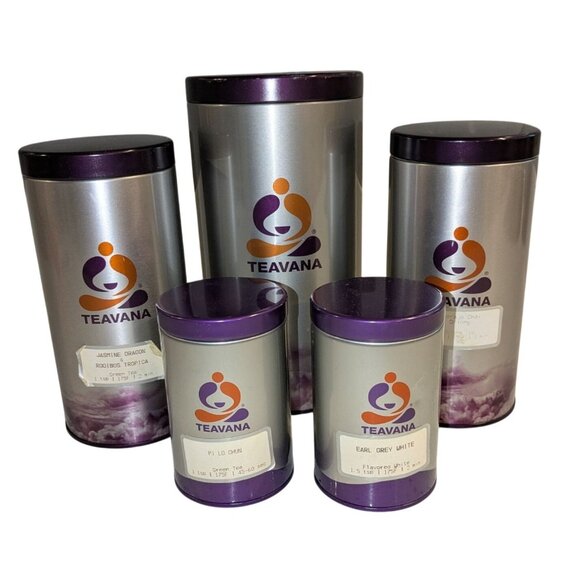 Teavana Other - Teavana Loose-Leaf Tea Canisters 16 Oz Perfect tea Maker Airtight Storage 4 teas
